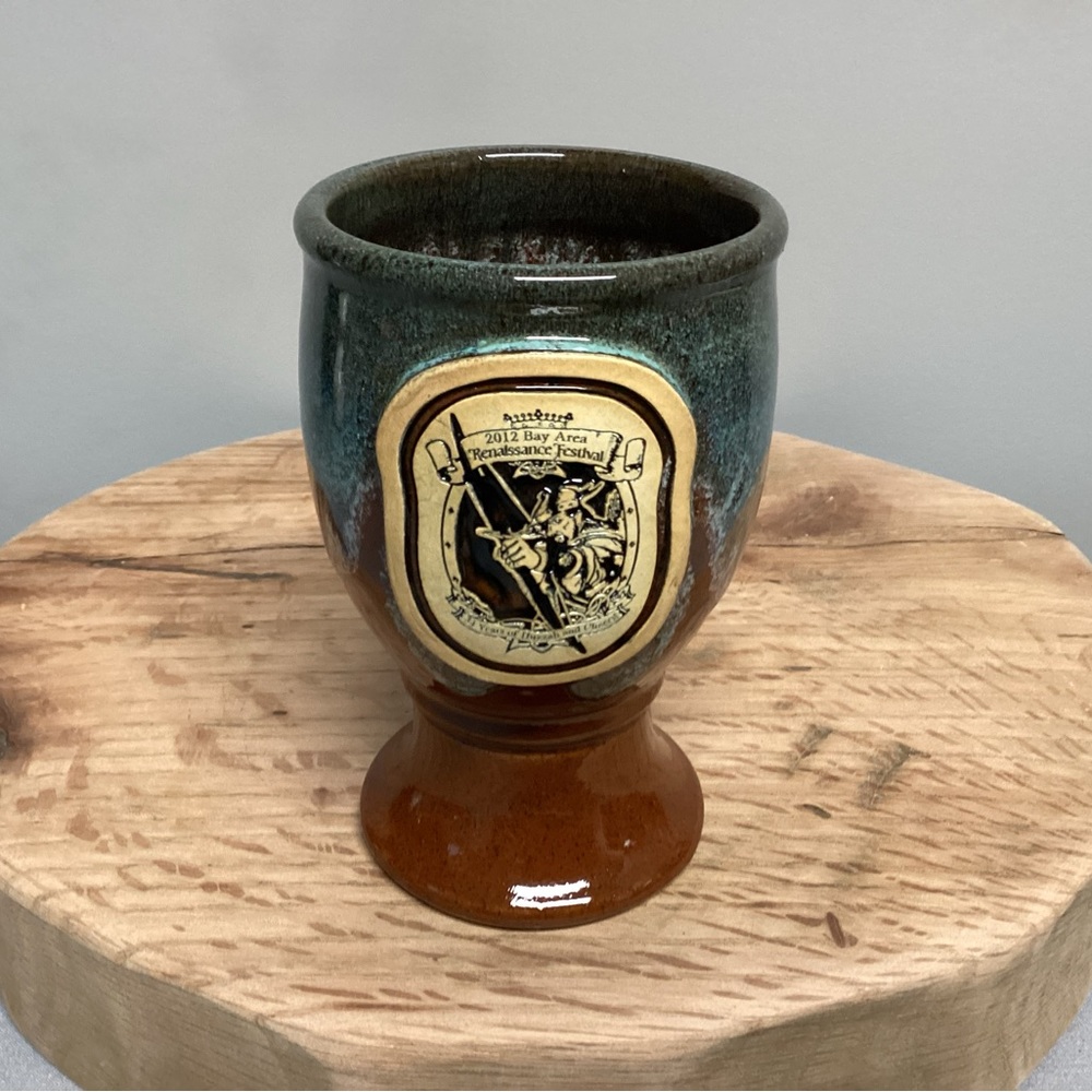 🟢 Ceramic Crafted 2012 Bay Area Renaissance Festival Goblin Mug - Excellent